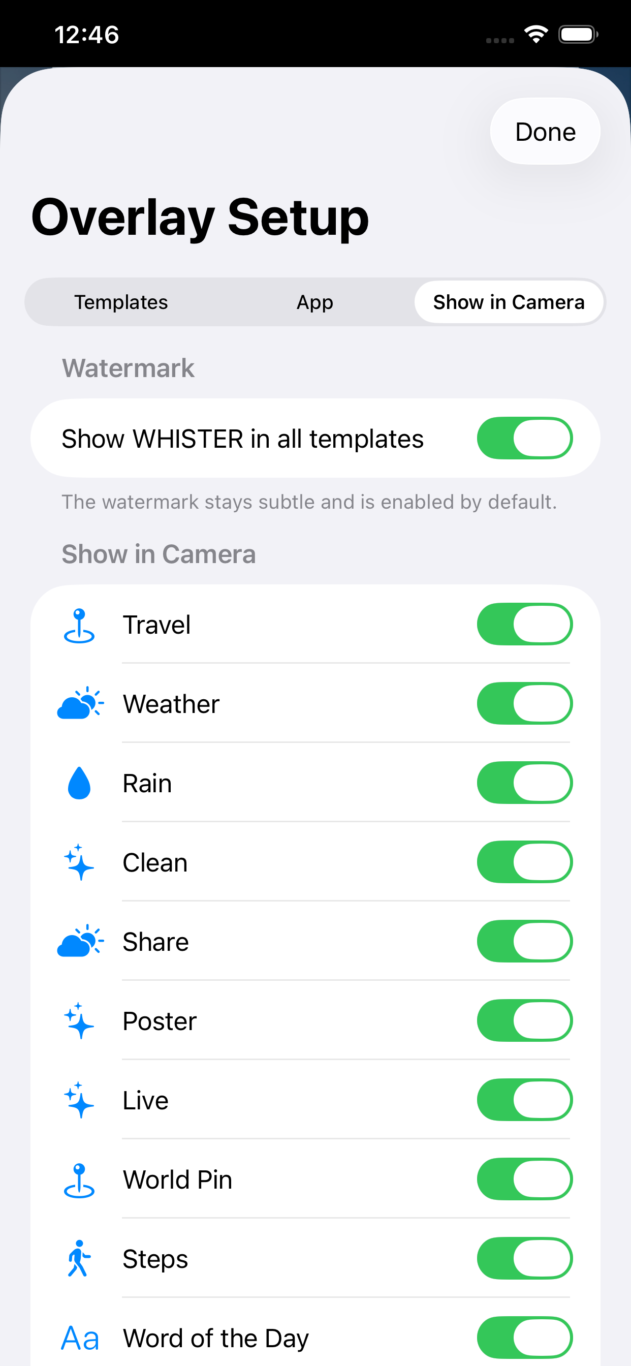 Template-Auswahl im Setup